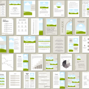 Canva eBook Creator, Online Course Workbook Template, Guide to Make eBook, 250 Page Template